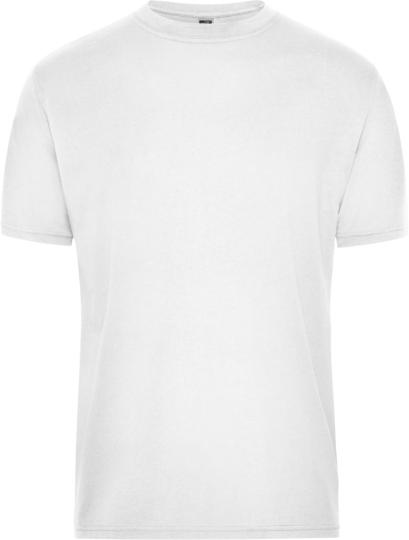 T-shirt da lavoro organica da uomo - Tinta unita James & Nicholson | JN 1808 white | L
