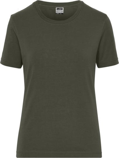T-shirt elasticizzata da donna Organic Workwear - James & Nicholson | JN 1801 
