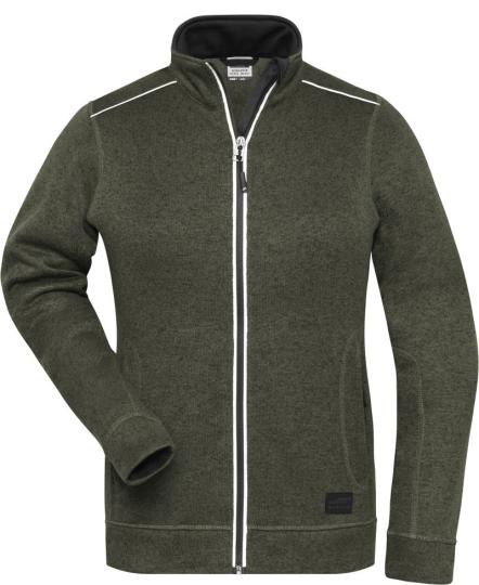 Ladies' Workwear Knitted Fleece Jacket - Solid James & Nicholson | JN 897 